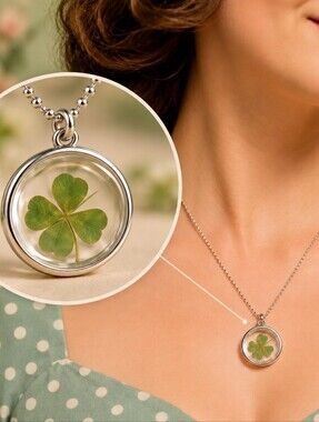 MODCLOTH LADY LUCK CLOVER NECKLACE